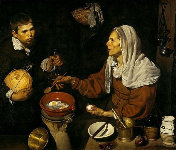 Old Woman Frying Eggs (1618) - Diego Velazquez