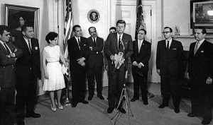 John F. Kennedy at Alliance for Progress meeting