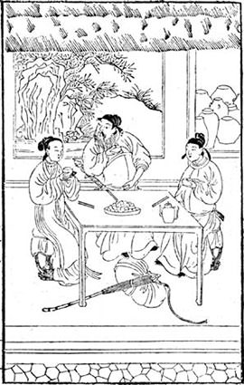 Ming dynasty woodblock print