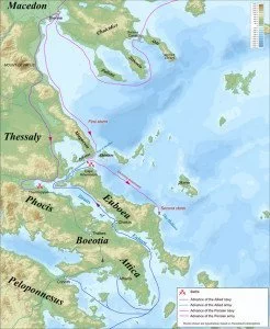 Battles of Thermopylae & Artemisium Map