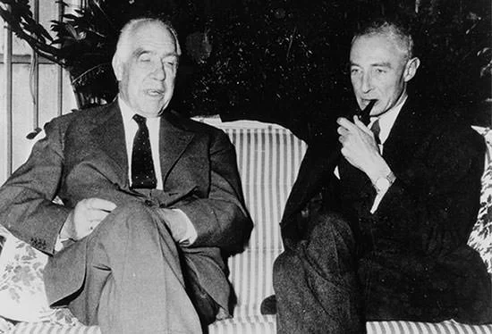 Niels Bohr with J. Robert Oppenheimer