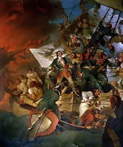 Capture of Azov in 1696 painting