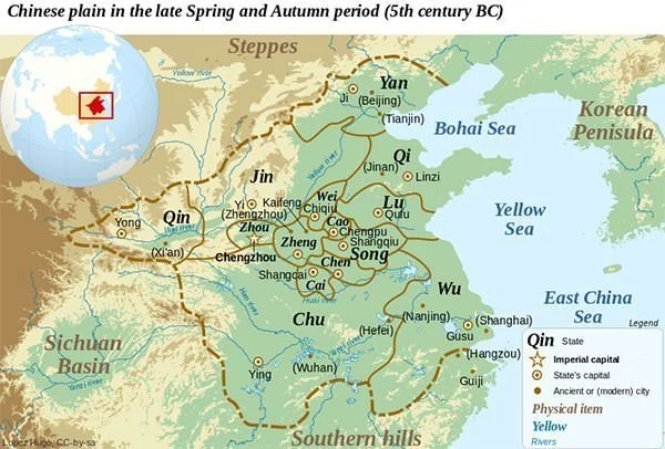 Spring and Autumn Period map