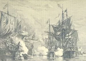 Battle of San Juan de Ulua illustration
