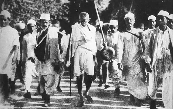 Mahatma Gandhi during the Salt March