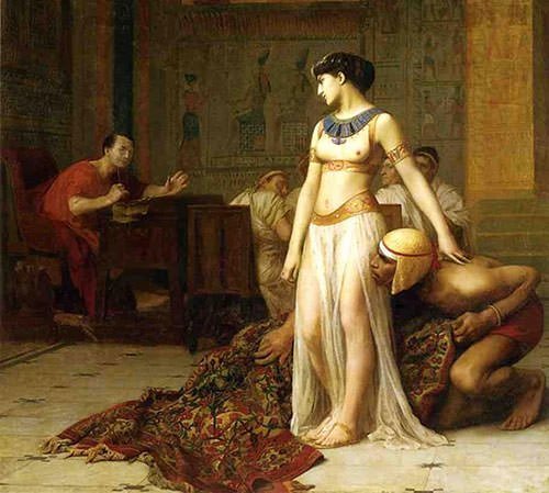 Painting of Cleopatra and Caesar