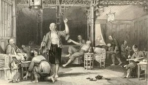 Chinese opium smokers depiction