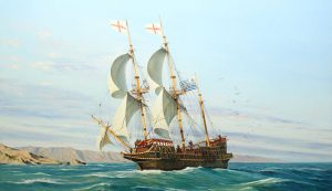 Painting of Golden Hind