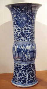 Blue and white porcelain from Qing era