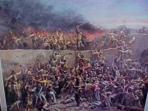 Depiction of the Battle of the Alamo