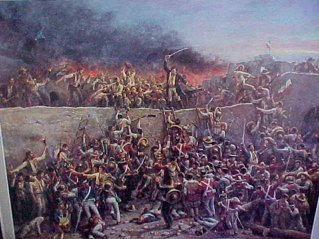 Depiction of the Battle of the Alamo