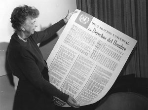 Eleanor Roosevelt with the Universal Declaration of Human Rights