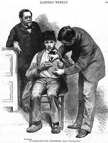 Louis Pasteur vaccination sketch