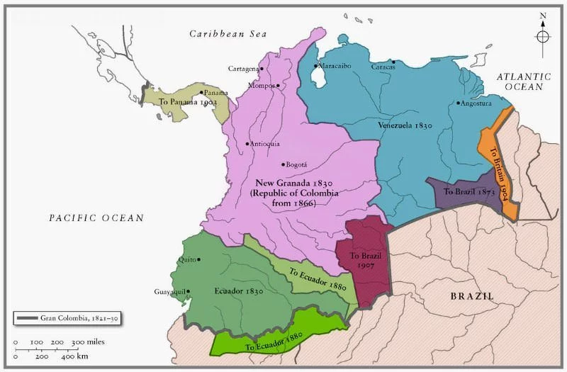  Gran Colombia Térkép