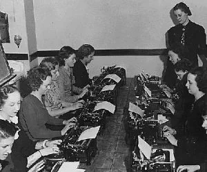 National Youth Administration typing class