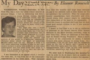 My Day article by Eleanor