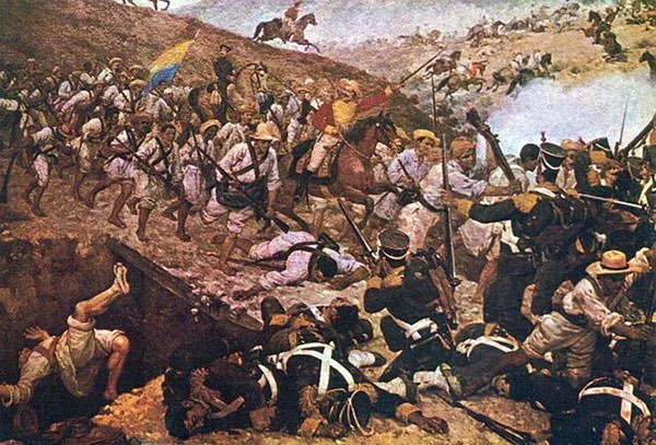 festmény a Boyacai csata