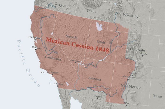 Map of Mexican Cession