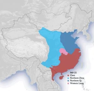 Northern and Southern dynasties Map