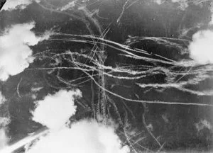 Trails after a fight during the Battle of Britain