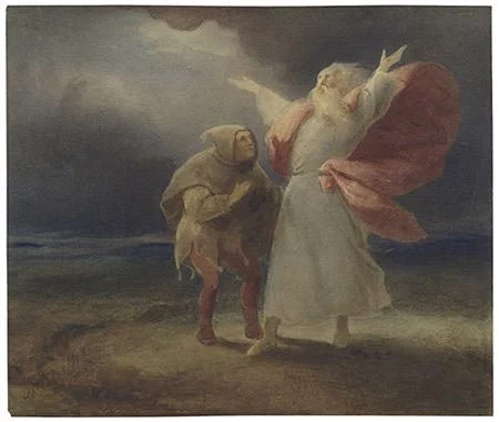 King Lear and the Fool in the storm