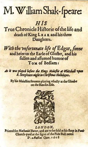 King Lear - Title Page
