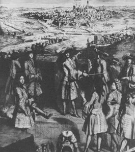 Depiction of Louis XIV at the Siege of Mons