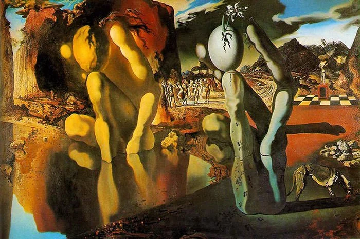Metamorphosis of Narcissus (1937) to better elaborate Salvador Dali Clocks