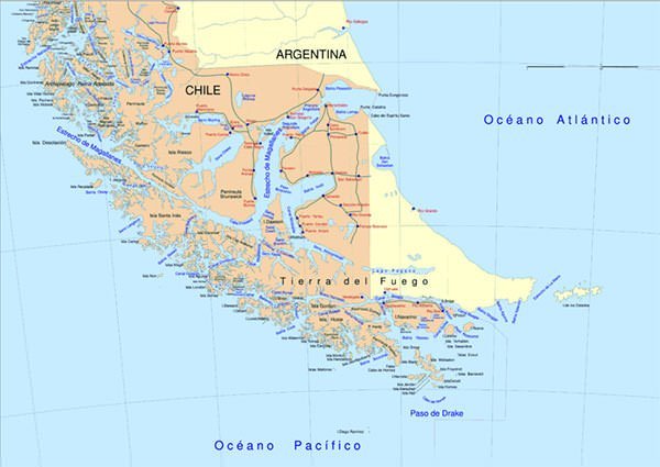 Strait of Magellan or Estrecho de Magallanes