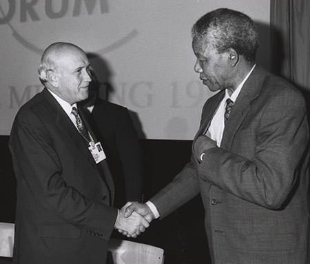 Frederik de Klerk and Nelson Mandela