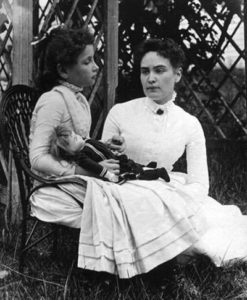 Helen Keller and Anne Sullivan in 1888