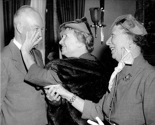Helen Keller and Dwight D. Eisenhower