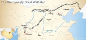 Map of the Great Wall of the Qin Dynasty