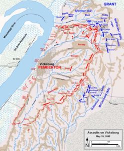 Battle of Vicksburg Map, May 19, 1863