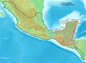 Map of Maya civilization