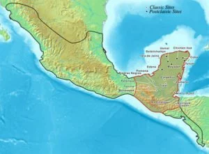 Map of Maya civilization
