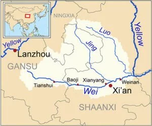 Zhengguo Canal irrigation system map
