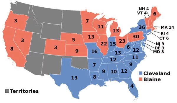 1884 US Presidential Election results