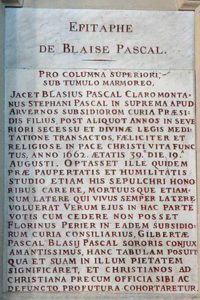 Blaise Pascal epitaph