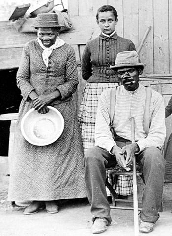 Harriet Tubman with her adopted daughter and her husband