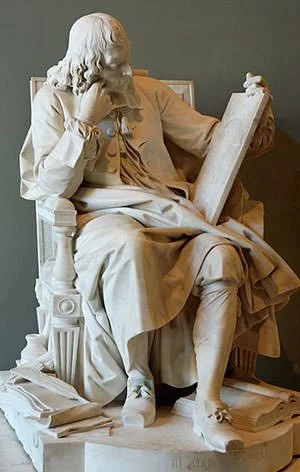 Blaise Pascal statue by Augustin Pajou