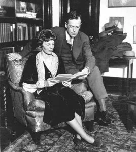Amelia Earhart with her husband George Putnam