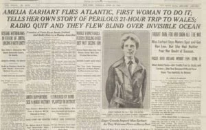 The New York Times on Amelia Earhart's 1928 transatlantic flight