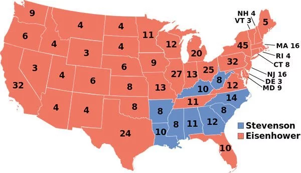 1952 US Presidential Election map