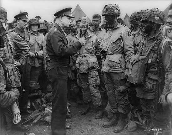 General Eisenhower a day before Operation Overlord