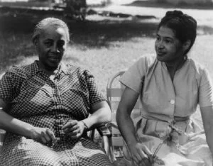 Rosa Parks and her mother