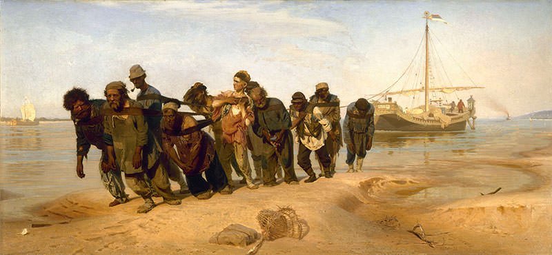 Barge Haulers on the Volga (1873)