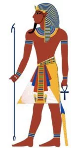 A typical depiction of a pharaoh