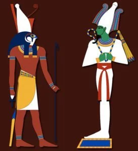 Ancient Egyptian Gods Horus and Osiris