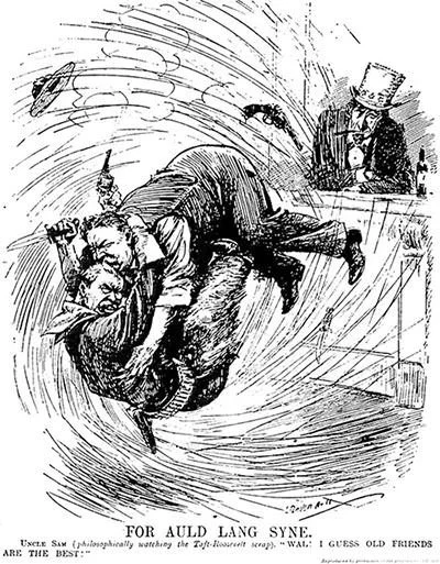 Cartoon on Taft-Roosevelt quarrel